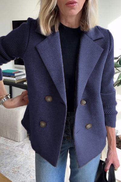 Amavira Blazer Coat | Wool Blend | 4-Button Design | Structured Fit