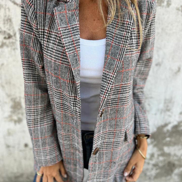 Aralya | Plaid Blazer | Classic Lapel Design