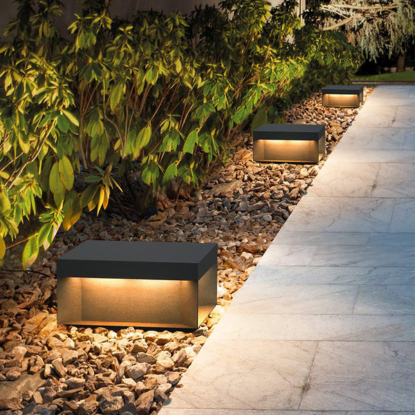 Outdoor post light with solar energy