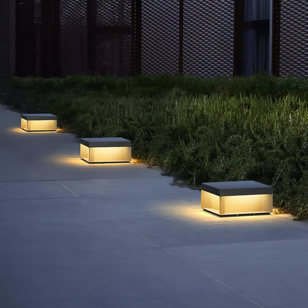 Outdoor post light with solar energy