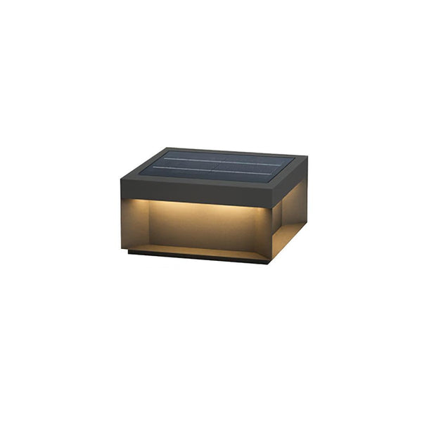 Outdoor post light with solar energy