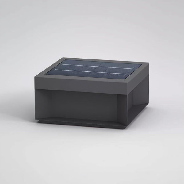 Outdoor post light with solar energy