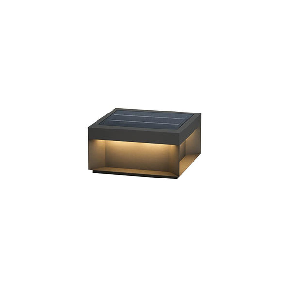 Outdoor post light with solar energy