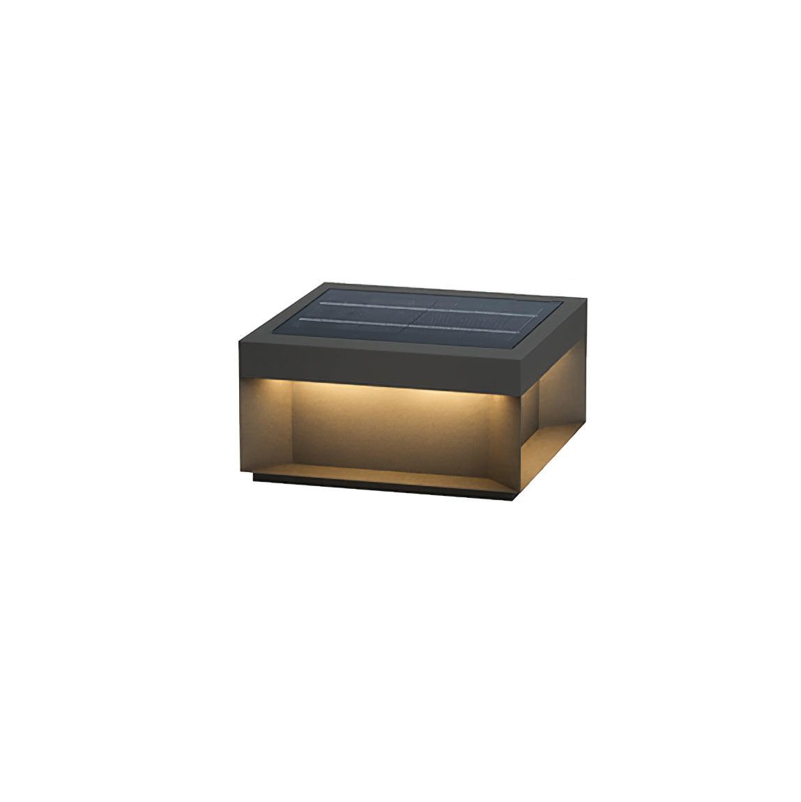 Outdoor post light with solar energy
