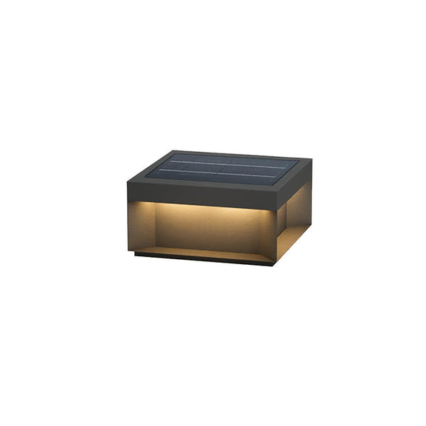 Outdoor post light with solar energy