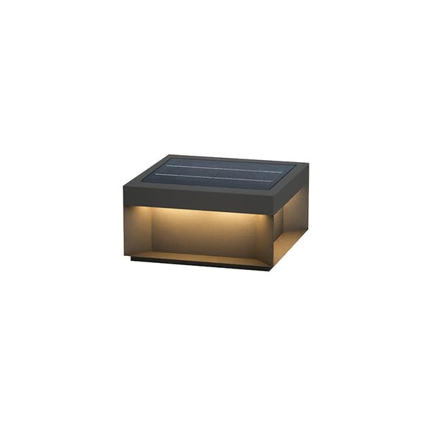 Outdoor post light with solar energy