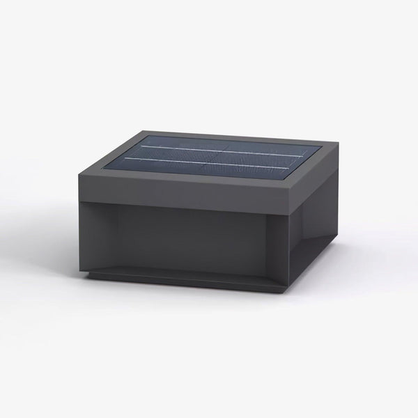 Outdoor post light with solar energy