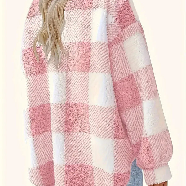 Caden Fleece Jacket | Classic Plaid Design | Cozy Fit