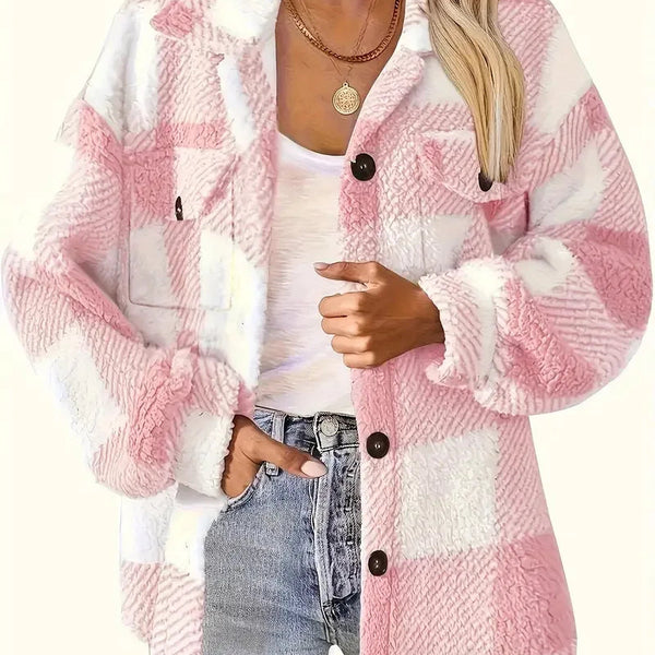 Caden Fleece Jacket | Classic Plaid Design | Cozy Fit