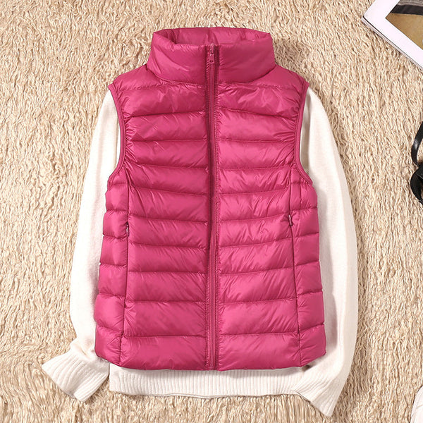 Clara Women's Waterproof Vest | White Duck Down Insulation
