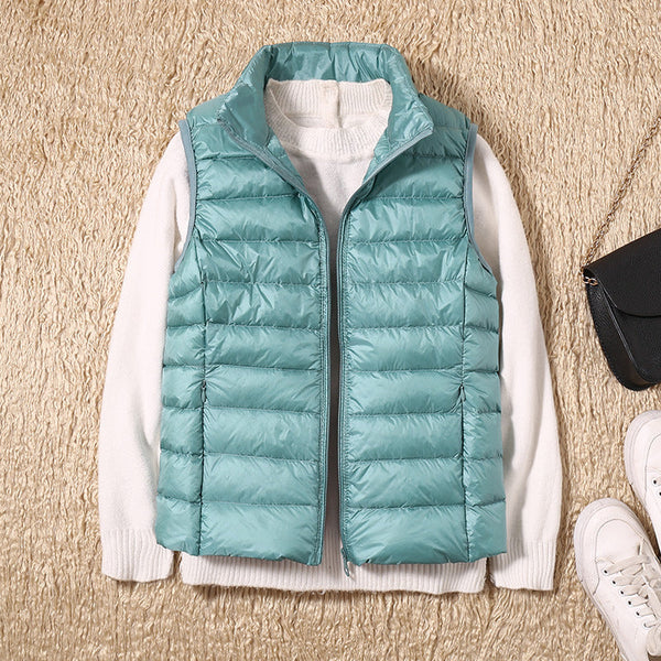 Clara Women's Waterproof Vest | White Duck Down Insulation