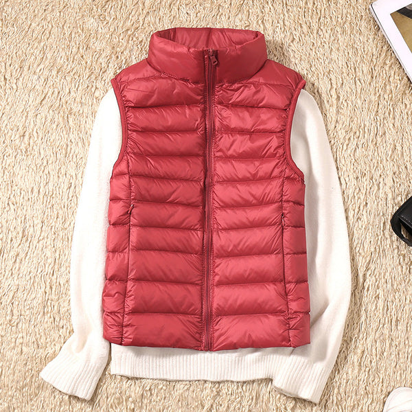 Clara Women's Waterproof Vest | White Duck Down Insulation
