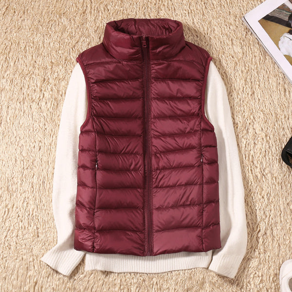 Clara Women's Waterproof Vest | White Duck Down Insulation