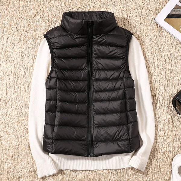 Clara Women's Waterproof Vest | White Duck Down Insulation