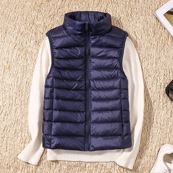 Clara Women's Waterproof Vest | White Duck Down Insulation