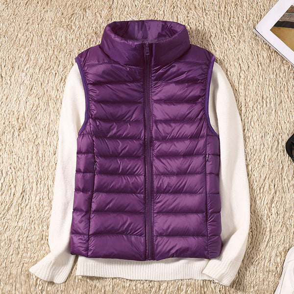 Clara Women's Waterproof Vest | White Duck Down Insulation