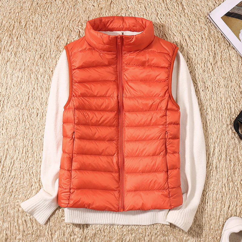 Clara Women's Waterproof Vest | White Duck Down Insulation