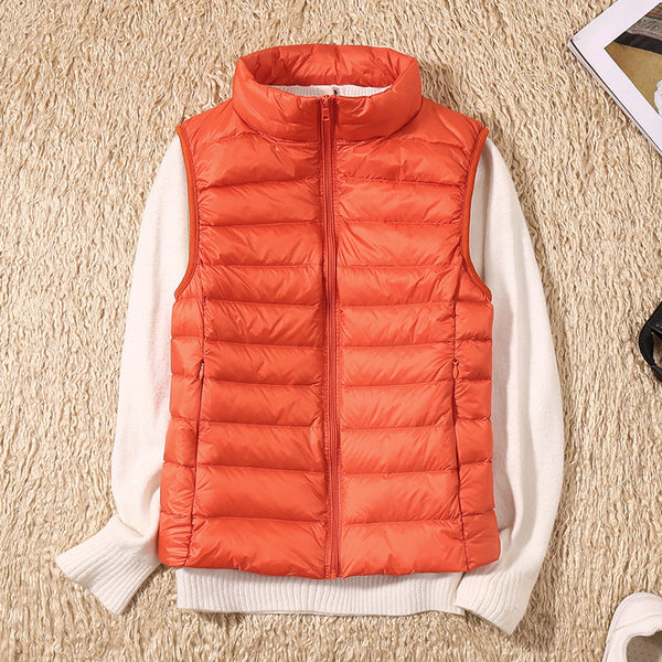 Clara Women's Waterproof Vest | White Duck Down Insulation