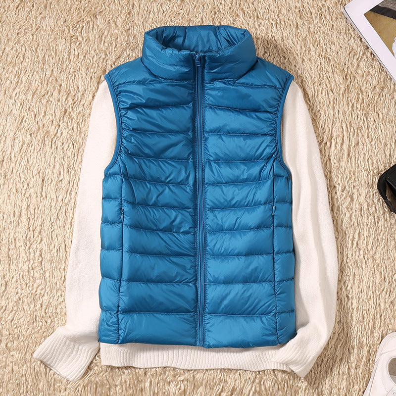 Clara Women's Waterproof Vest | White Duck Down Insulation