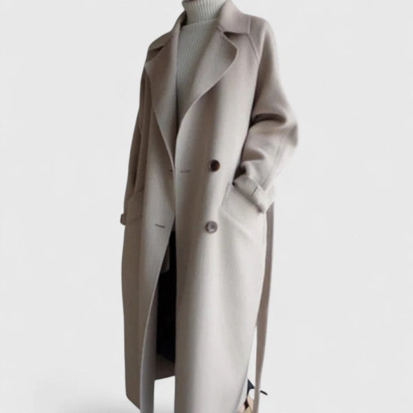 Zyrenya | Ladies’ Long Wool Coat | Tailored Fit | Elegant & Warm
