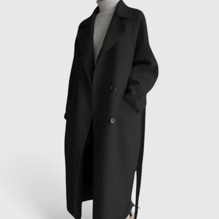 Zyrenya | Ladies’ Long Wool Coat | Tailored Fit | Elegant & Warm