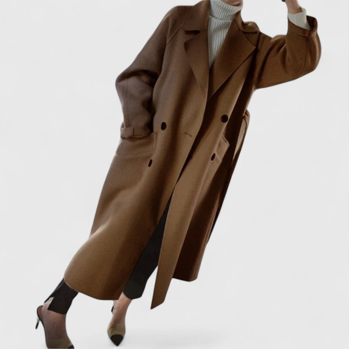 Zyrenya | Ladies’ Long Wool Coat | Tailored Fit | Elegant & Warm
