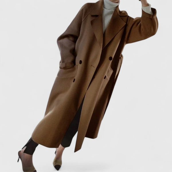 Zyrenya | Ladies’ Long Wool Coat | Tailored Fit | Elegant & Warm