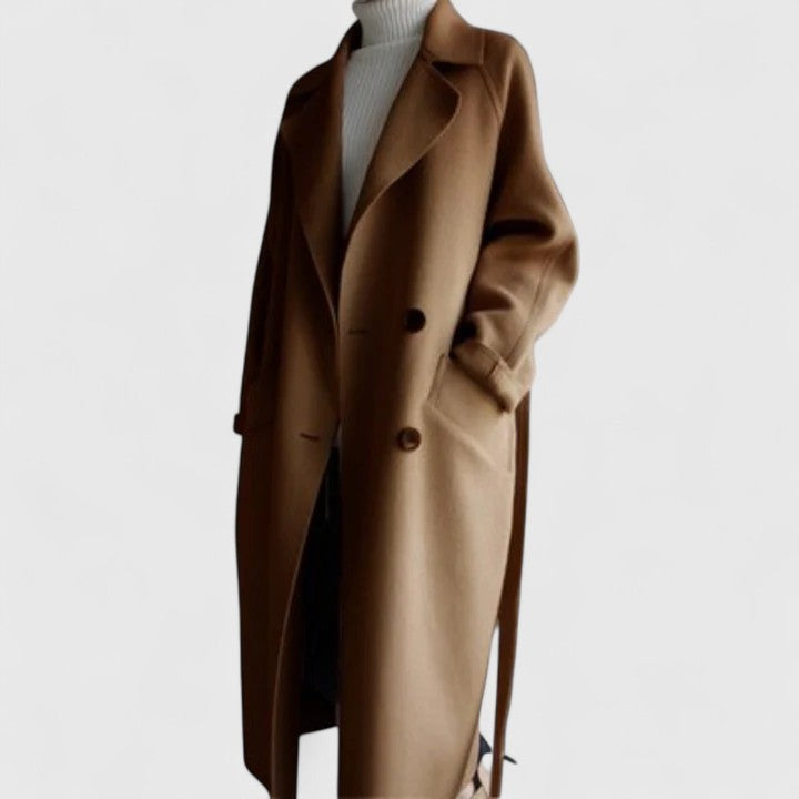 Zyrenya | Ladies’ Long Wool Coat | Tailored Fit | Elegant & Warm