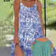  White (floral navy blue)