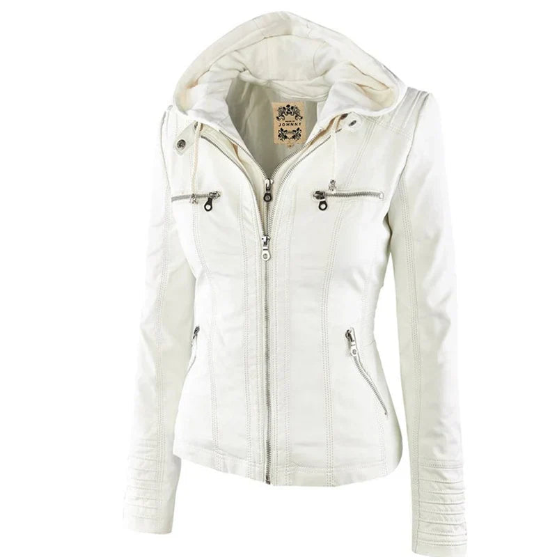 Elysia | Women's Faux Leather Jacket | Slim Fit | Water-Repellent