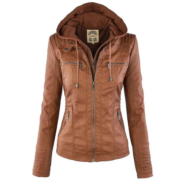 Elysia | Women's Faux Leather Jacket | Slim Fit | Water-Repellent