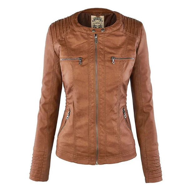 Elysia | Women's Faux Leather Jacket | Slim Fit | Water-Repellent