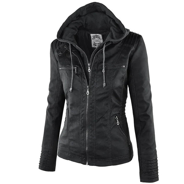Elysia | Women's Faux Leather Jacket | Slim Fit | Water-Repellent