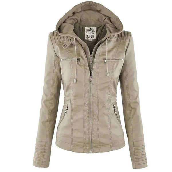 Elysia | Women's Faux Leather Jacket | Slim Fit | Water-Repellent