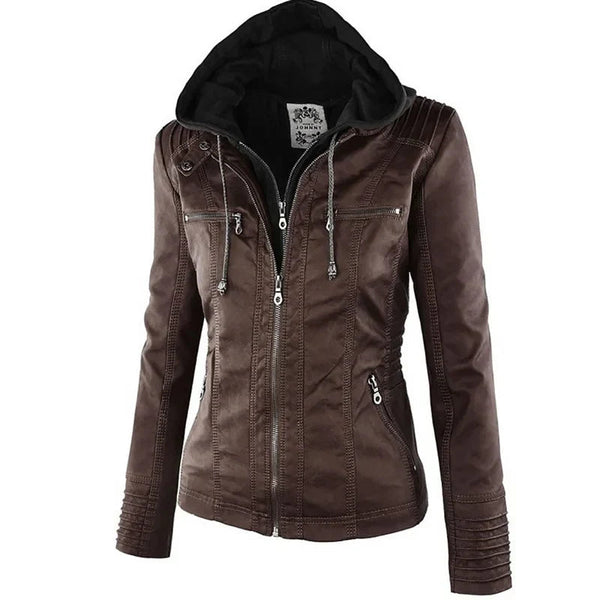 Elysia | Women's Faux Leather Jacket | Slim Fit | Water-Repellent