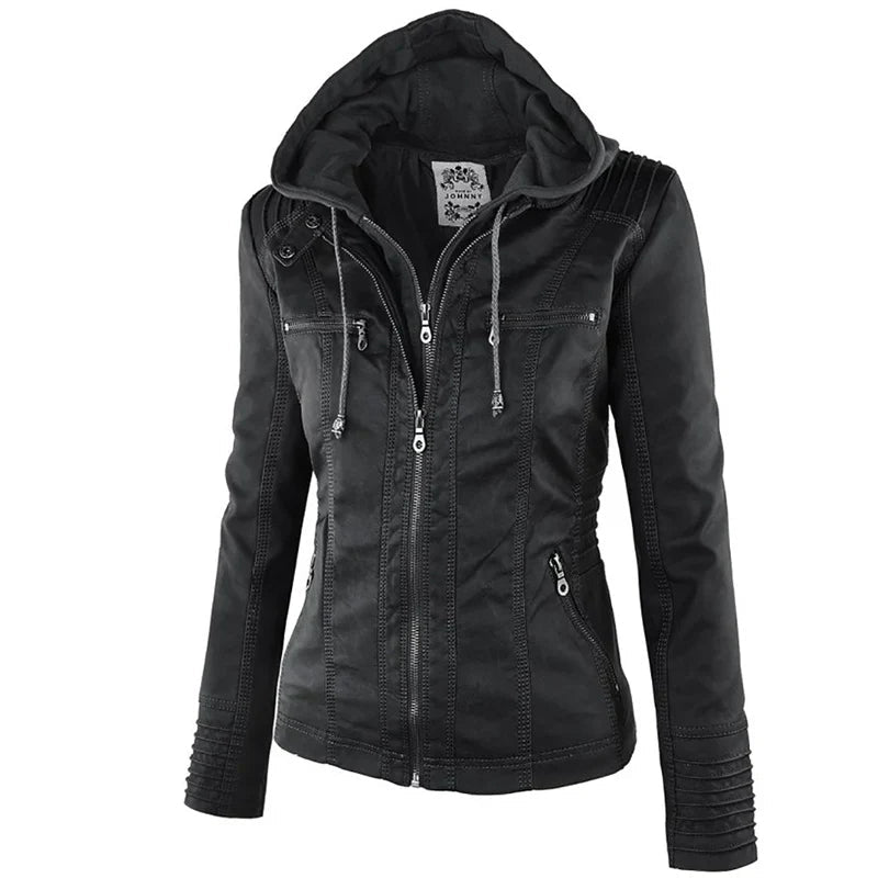 Elysia | Women's Faux Leather Jacket | Slim Fit | Water-Repellent