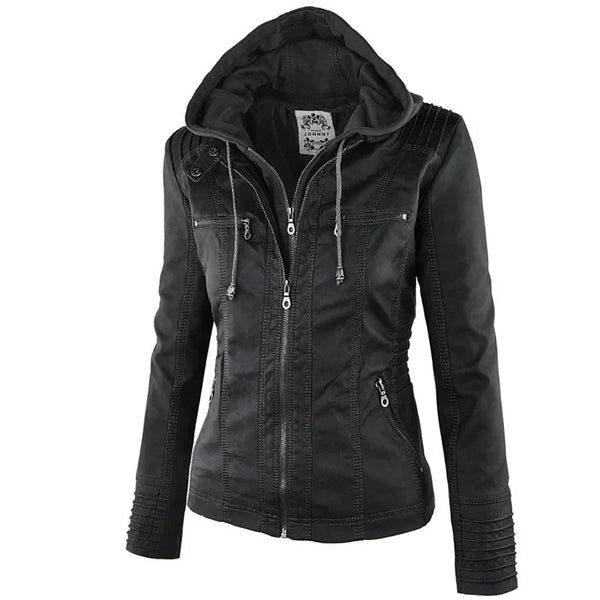 Elysia | Women's Faux Leather Jacket | Slim Fit | Water-Repellent