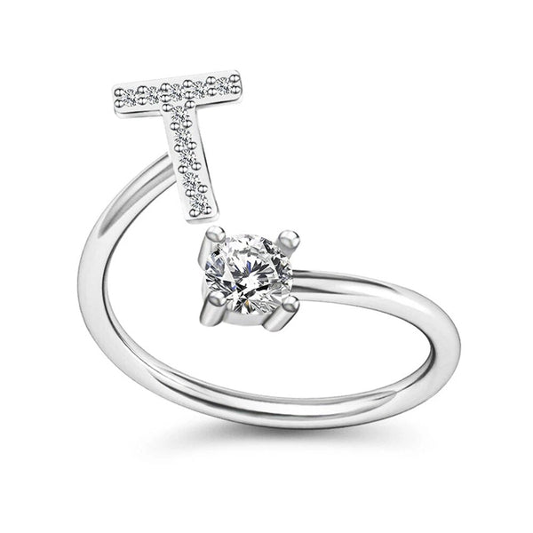 Personalized Initial Ring – Elegant and Custom Silver Jewelry