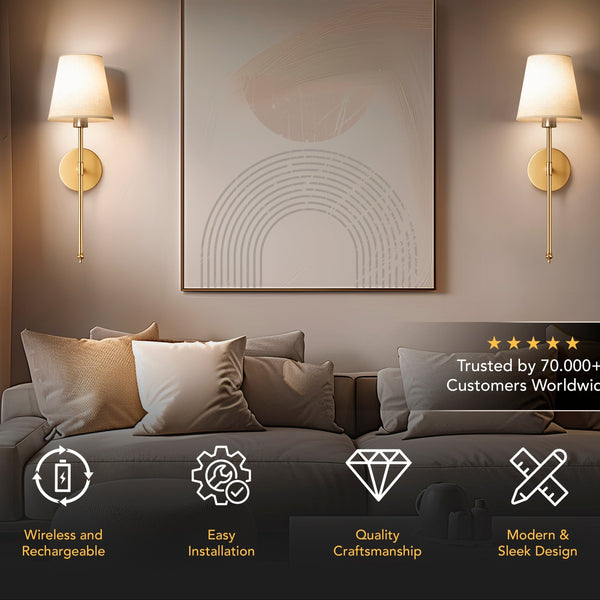 Lumia™ – Wireless LED Wall Lights (Set of 2)