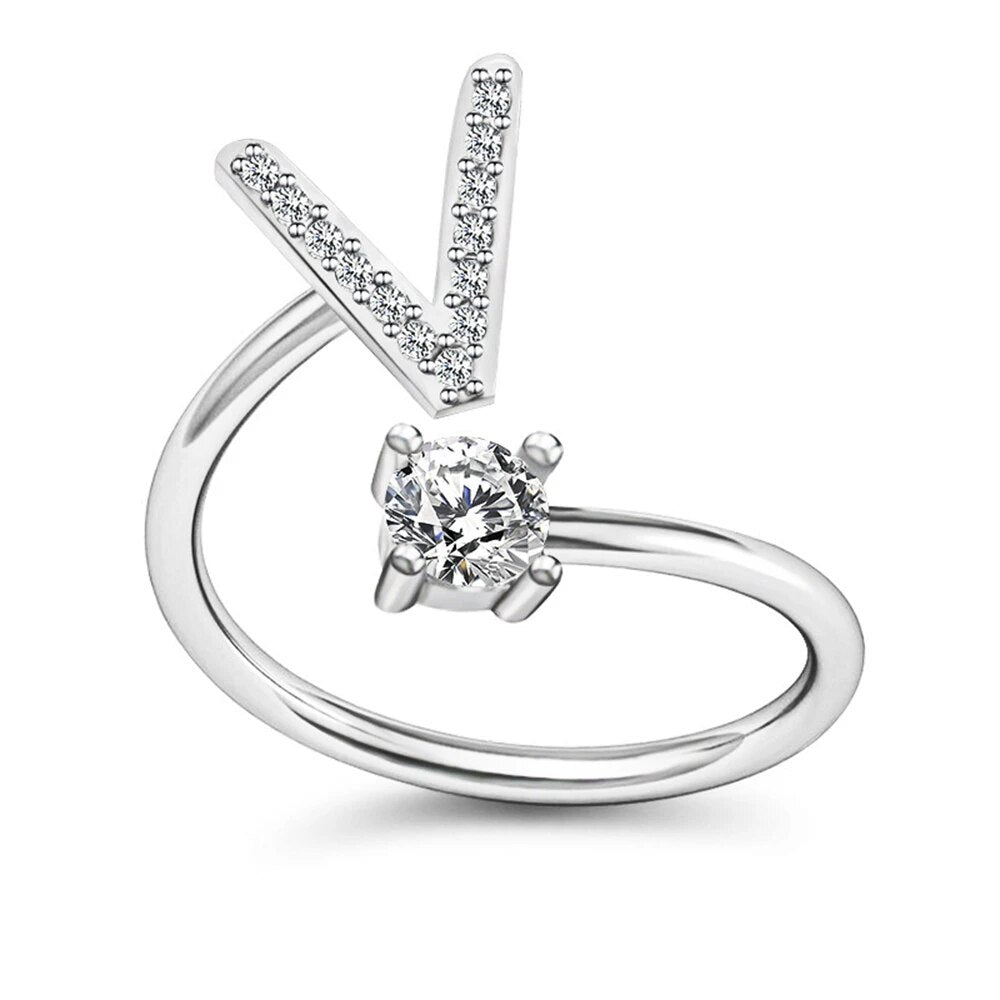 Personalized Initial Ring – Elegant and Custom Silver Jewelry