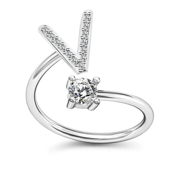 Personalized Initial Ring – Elegant and Custom Silver Jewelry