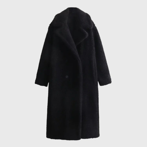 Gera | Winter Coat | Cozy Teddy Fabric, Double-Breasted Design