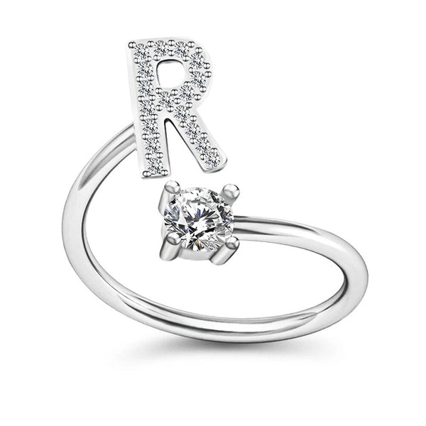 Personalized Initial Ring – Elegant and Custom Silver Jewelry