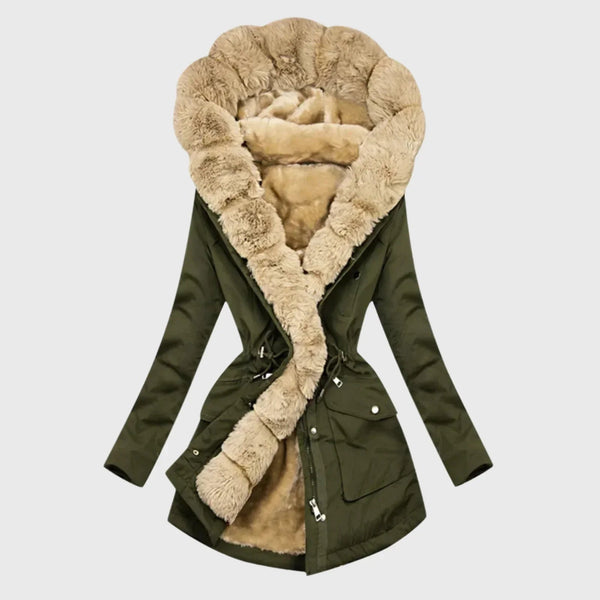 Gira Women's Winter Jacket | Oversized Fur Collar