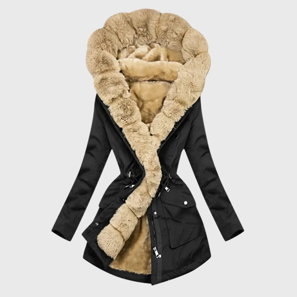 Gira Women's Winter Jacket | Oversized Fur Collar