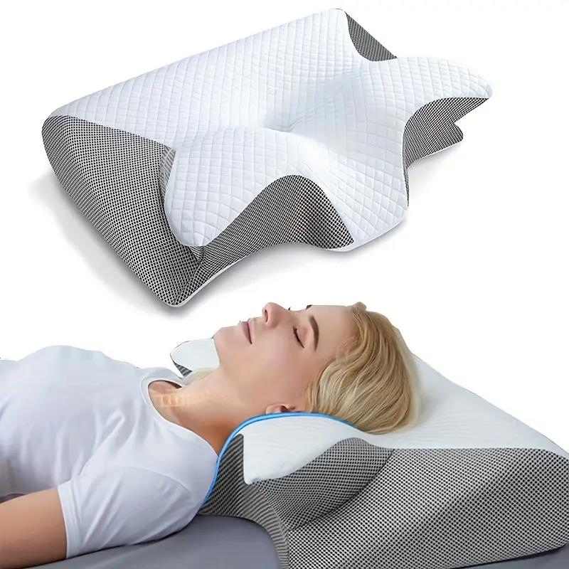 Ergonomic Butterfly Pillow – Memory Foam with Armrests for Side & Back Sleepers