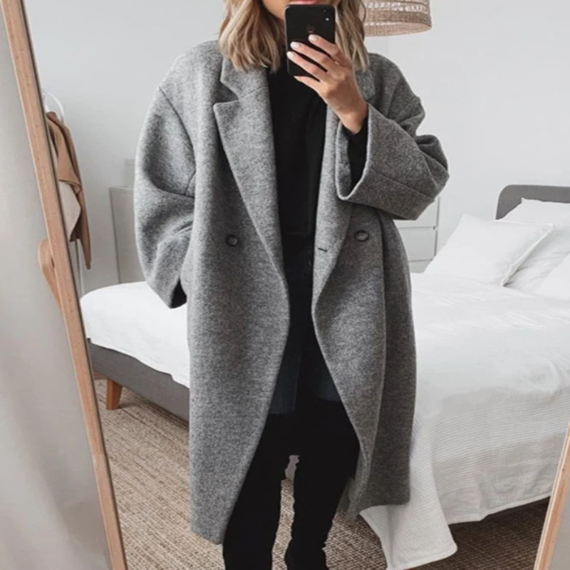 Hara Women's Winter Overcoat | Cotton Blend, Elegant Design