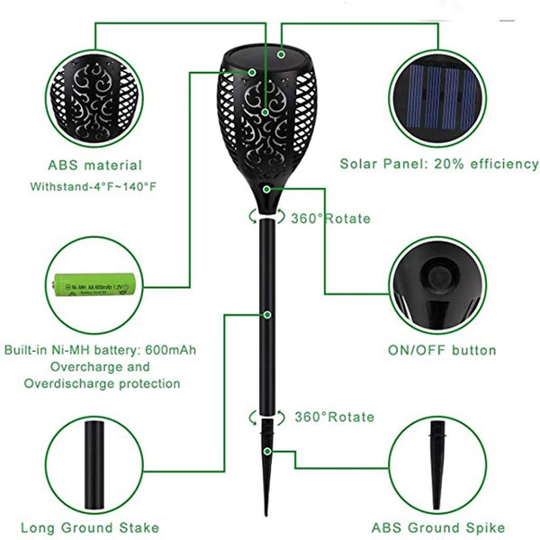 【50% OFF】Solar-Powered Torch Lights