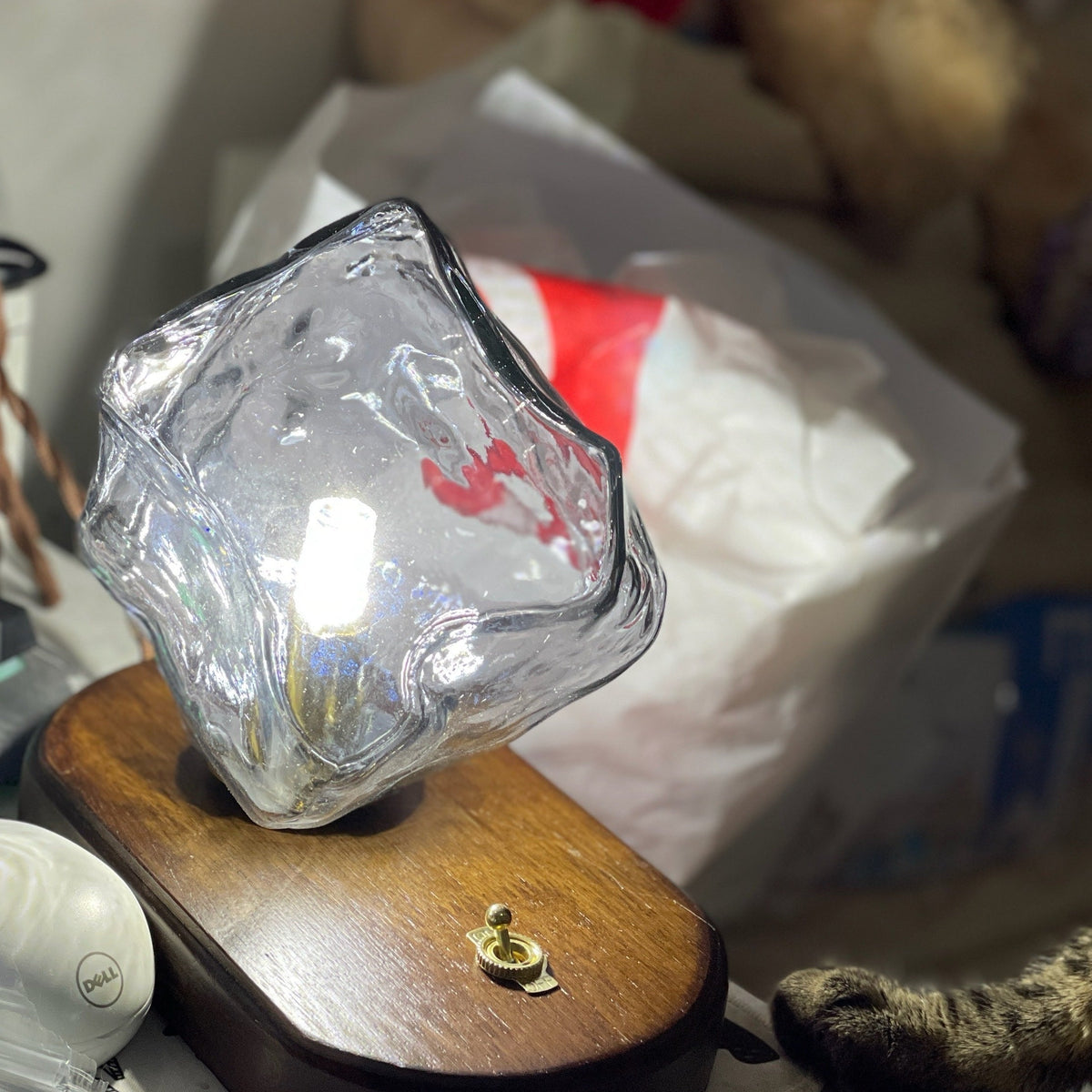 Ice Stone Glass Table Lamp