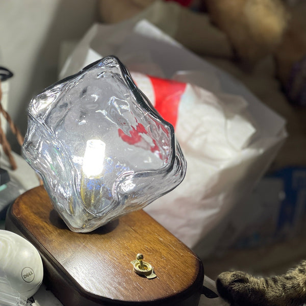 Ice Stone Glass Table Lamp